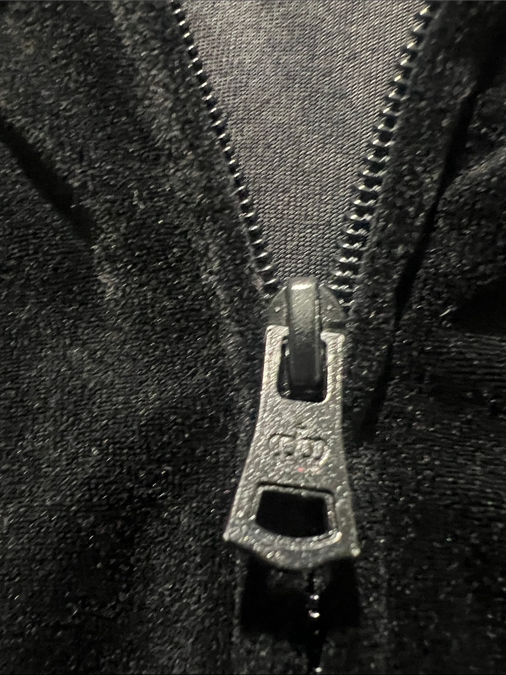 Juicy Couture Black Velvet Zip Hoodie with Gold Crown Pin - Picture 4 of 8